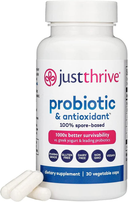 Just Thrive Probiotic & Antioxidant 100% Spore-Based Digestive Support