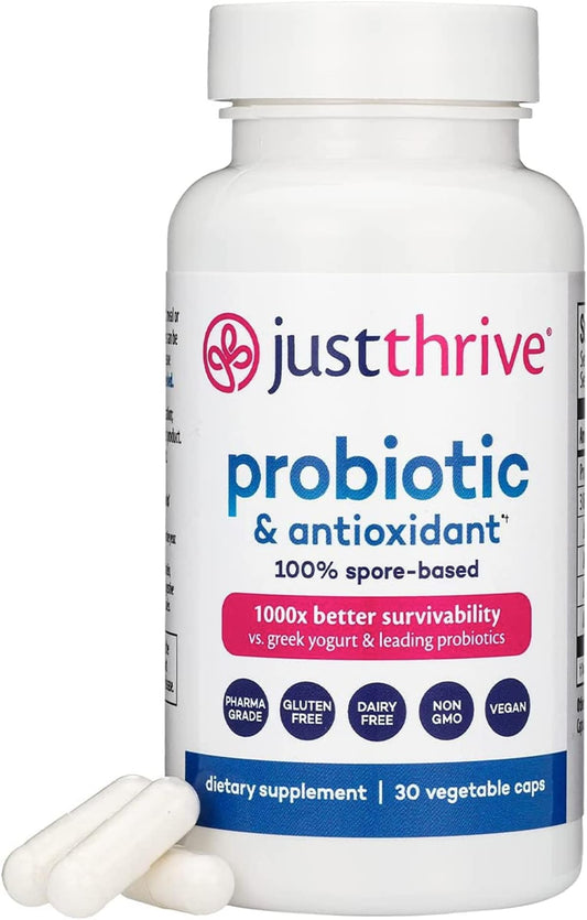 Just Thrive Probiotic & Antioxidant 100% Spore-Based Digestive Support