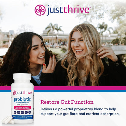 Just Thrive Probiotic & Antioxidant 100% Spore-Based Digestive Support